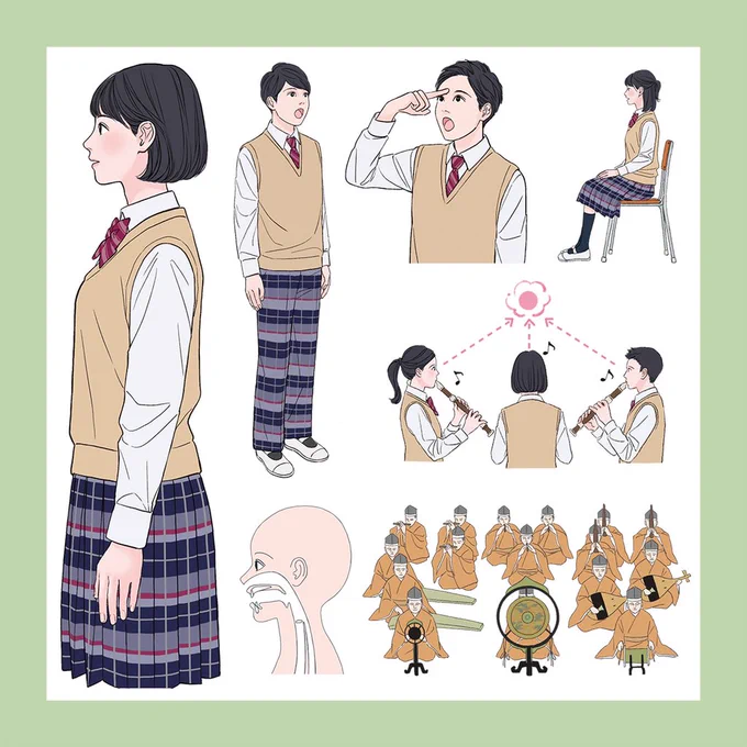 ■𝕨𝕠𝕣𝕜𝕤■
教育芸術社さまの新しい教科書『中学生の音楽』『中学生の器楽』にて挿絵を担当させて頂きました🖋
https://t.co/TqfOvpIu49
今年度から使用され始めています
音楽の授業が楽しくなりますように♪ 