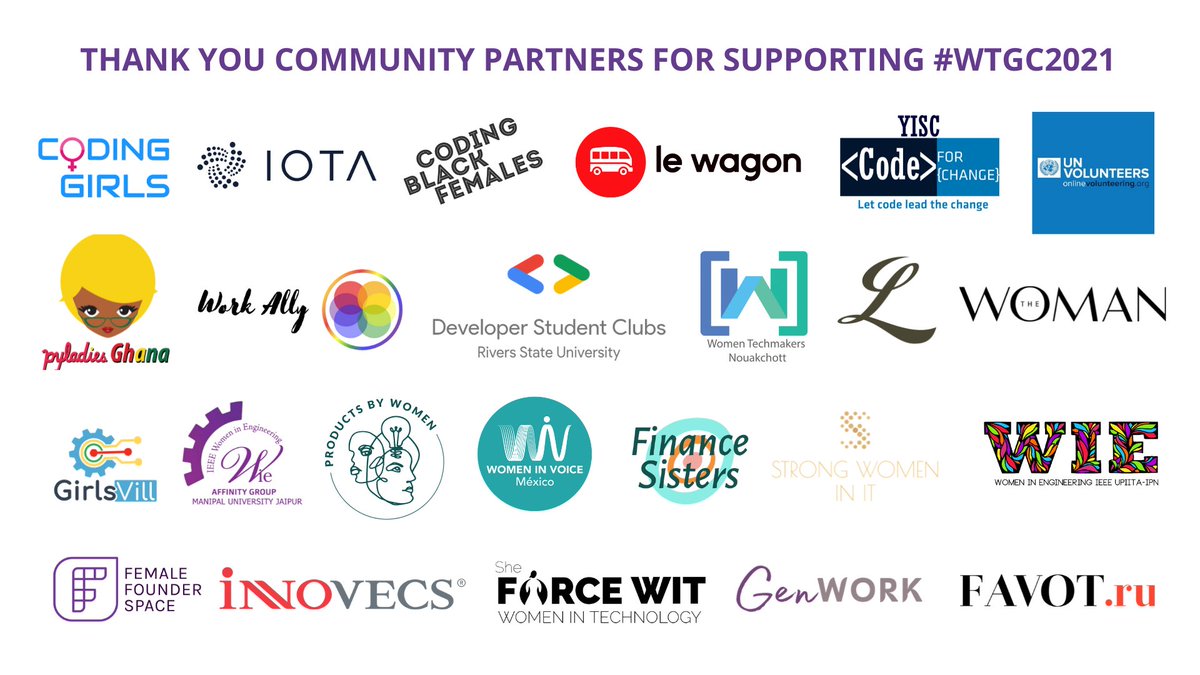 WomenTechNet's tweet image. 😍 We're truly grateful for the support of the amazing community partners!
Thank you for helping us raise awareness about the Global Conference 2021, June 7-11. Together we can make a difference in the world by empowering, inspiring and supporting #womenintech! 💜