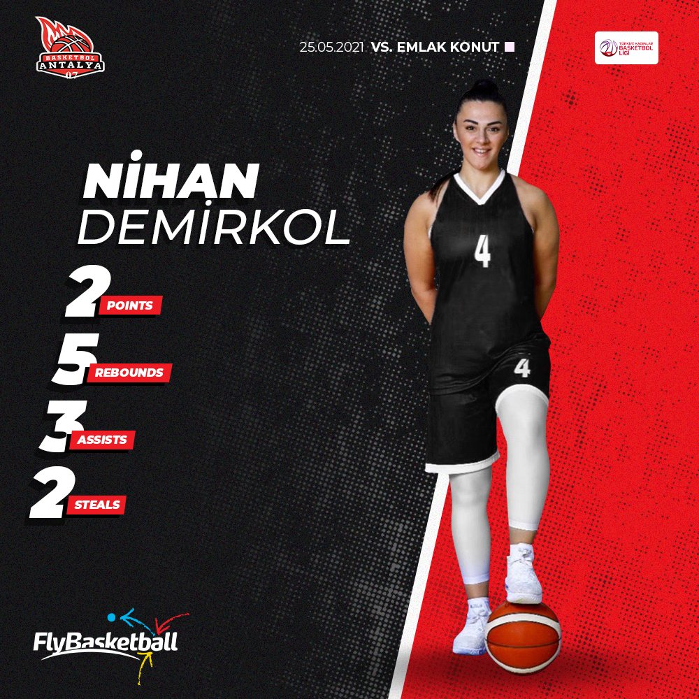 📋 TKBL final serisi ilk maçında oyuncumuz Nihan Demirkol'un, Emlak Konut karşısındaki performansı. #FlyStats