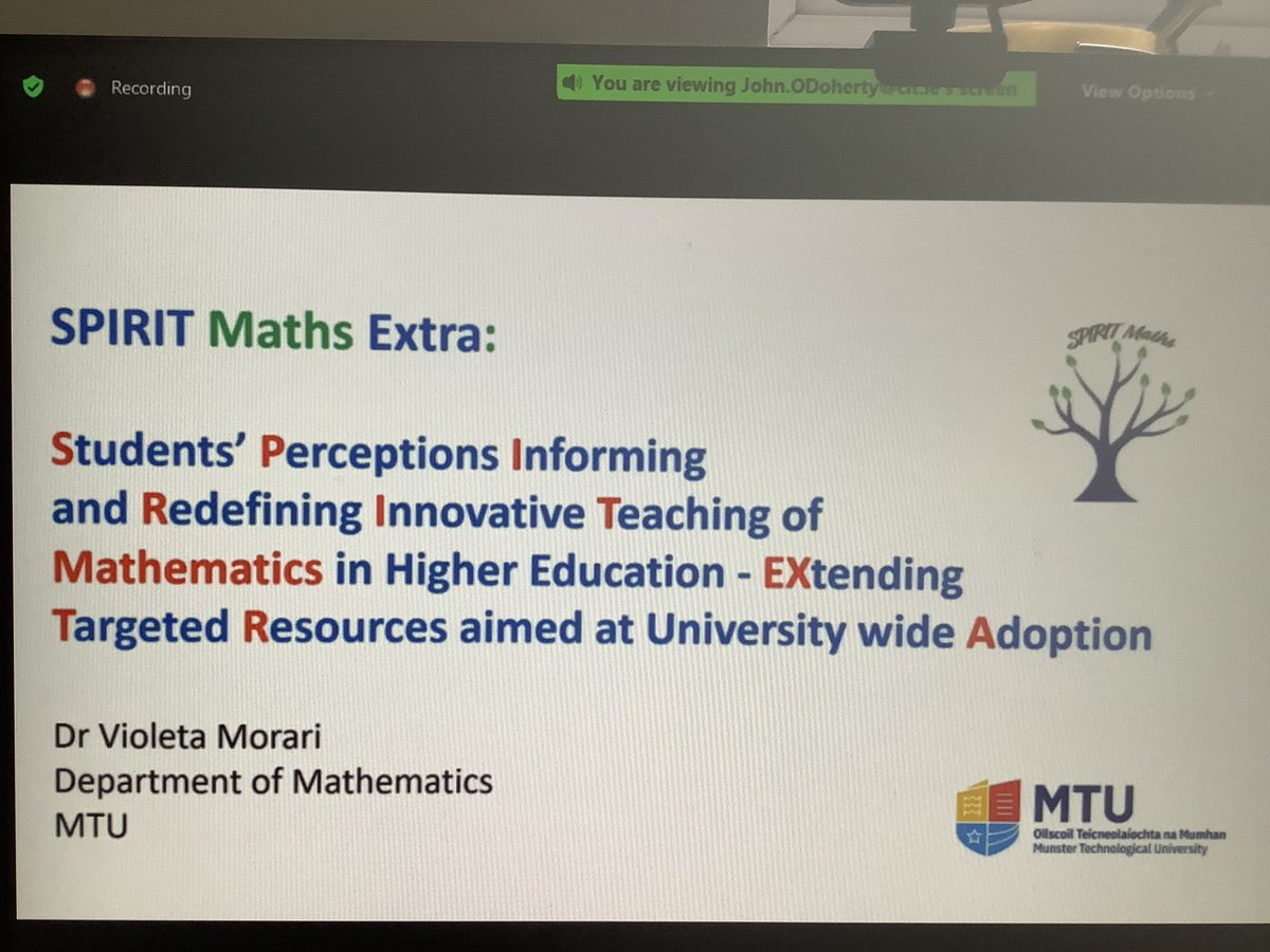 violeta_morari's tweet photo. Such energy and vibrancy at todayโs SATLE launch! Great to be part of the @TLU_MTU community and thank you all. CITmaths @ForumTL @TLU_MTU @OSullivanLinda @seanwithafada @julieccrowley @CatherinePalmer #SpiritMaths @mbc36 @jimfromcork @JP_Mc_C @MTU_Cork @DeirdreMCasey #SATLE2020 https://t.co/gonL8RdGjQ