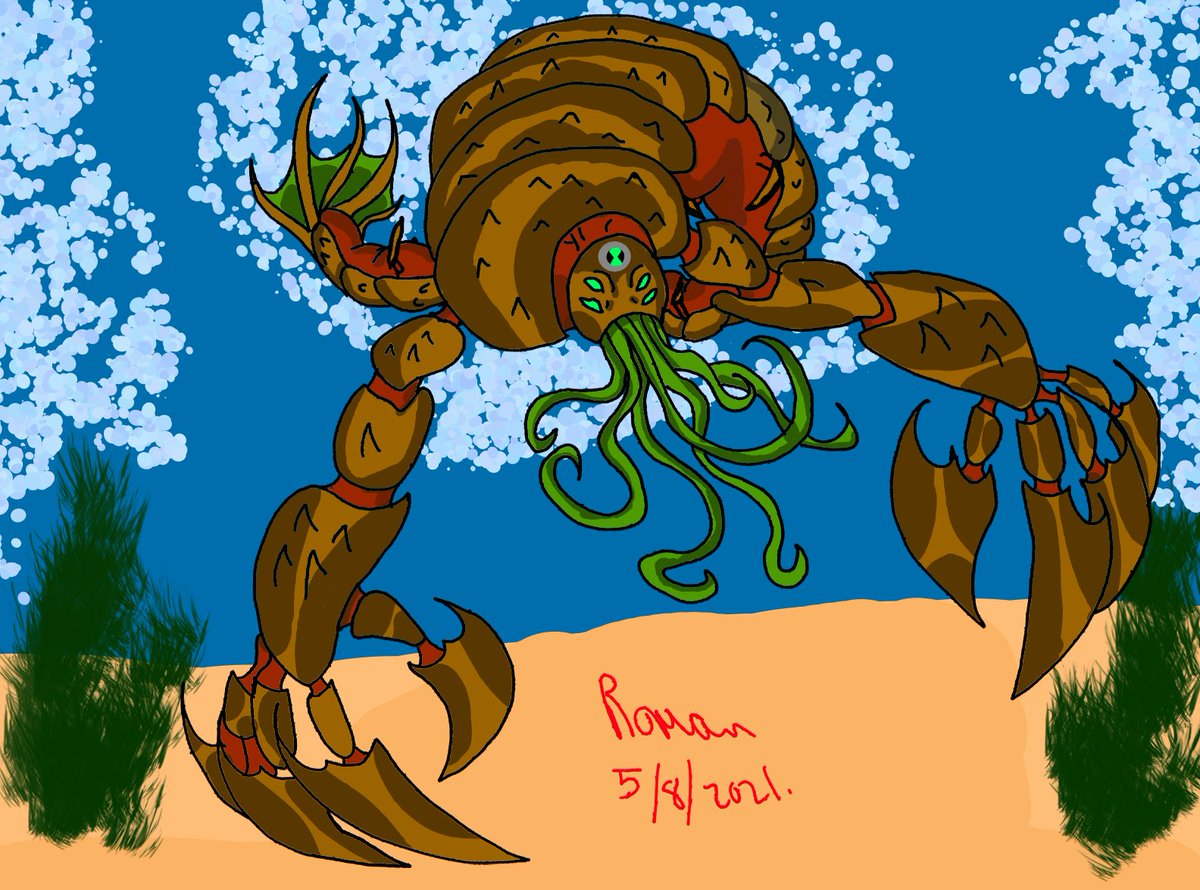 RomanComicsOff's tweet photo. So y'all thought Ripjaws was the top aquatic creature..? Meet Crack-en, a Krakken with the ability to fight and sonic roars!
And Tearracuda, a Leviathos from Piscciss that can create large waves with his tail. #ben10million #digitalart #Ben10 #seacreatures #craken #tearracuda https://t.co/16S4ngFrmK