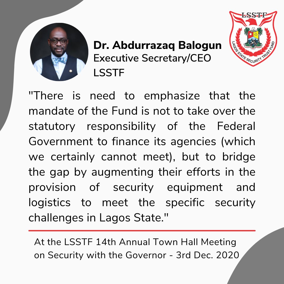 followlsstf's tweet photo. #Quote of the day
We are grateful to organizations and individuals that have continued to contribute to the Fund over the years which enable us provide the needed support for the security agencies operating in Lagos State.
#ForAGreaterLagos #SecureLagos #LSSTF #quoteoftheday https://t.co/YZ2iCc6KTg