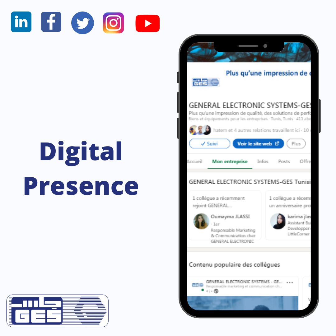 GES_Xerox's tweet photo. - Notre objectif toujours est de vous satisfaire en mettant à votre disposition toutes les informations nécessaires et les meilleures actualités à travers nos réseaux sociaux .

- GES présente sur : Linkedin, Facebook, Twitter, YouTube et Instagram 

Suivez nos actualités ! https://t.co/o64rCJ8LMH