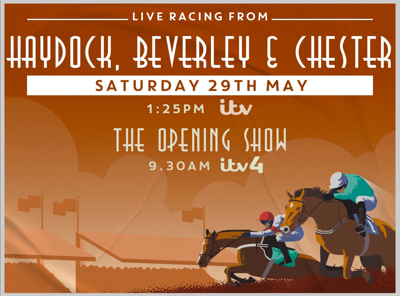 ITV Racing on Twitter "We're back on Saturday for action from