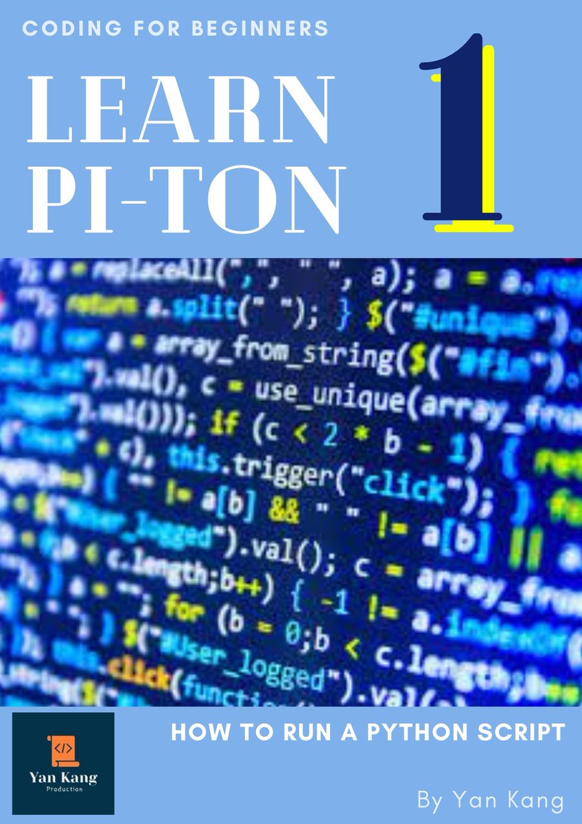 CodingEbook's tweet image. Pi-Ton 1 is an E-book tutorial about Python.
This book will teach you how to run a python script with some ideal software.
Get Pi-Ton 1 from Payhip:
payhip.com/yankangproduct…
Subscribe and follow my Youtube channel:
youtube.com/channel/UClaZb…
Thanks for supporting🥰