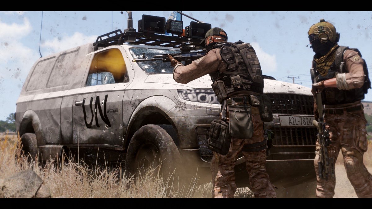 AEW_Mod's tweet photo. A Myrimidones Inc. group escorting IDAP is attacked by terrorist. #arma3 #AEWmod https://t.co/FfSt51vf9s