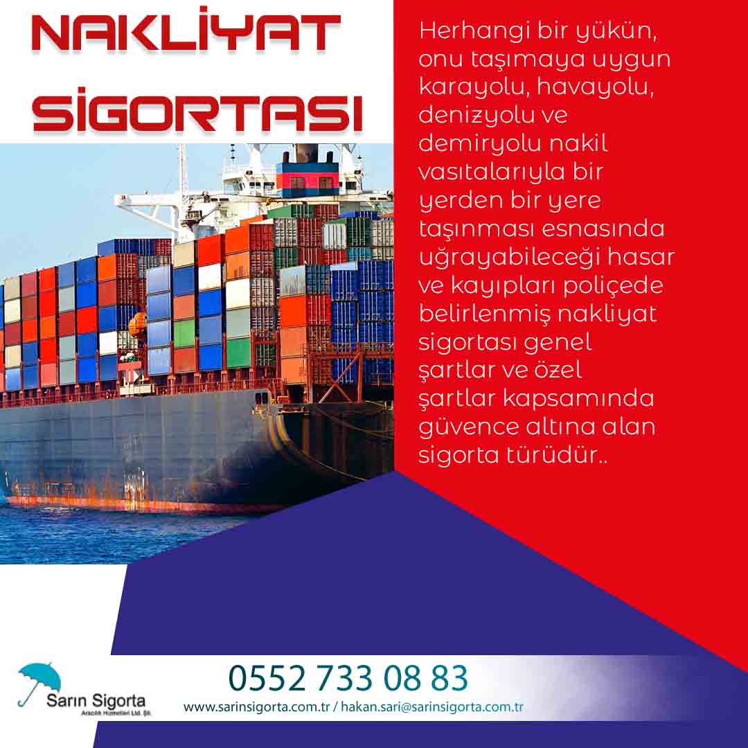 Sarın Sigorta olarak Nakliyat Sigortası ile bir malın taşıma aracı ile taşınması sırasında fiziken zarar görmesini teminat altına alıyoruz.
Detaylar için bize ulaşın...
sarinsigorta.com.tr
📱+90 552 733 08 83

#nakliyat #nakliyatsigortası #tasimacilik #transport