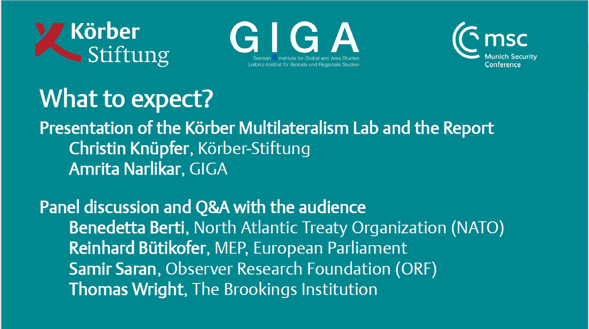 GIGA_Institute's tweet photo. Now available: #GIGA & Körber #MultilateralismLab report “Making it Matter” offers key policy recommendations for international cooperation. Launched with @MunSecConf #globalgovernance #health #trade #security: https://t.co/o9OGX5pVXf @AmritaNarlikar @MuellerNora @KoerberIP https://t.co/GuuuzQOao4
