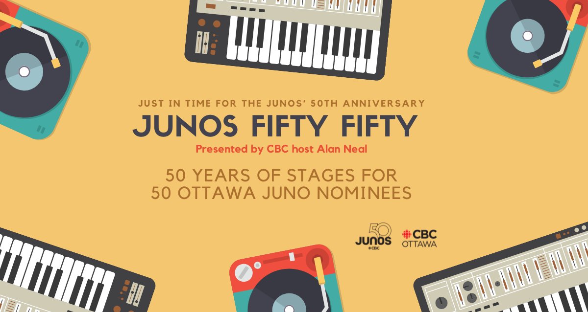 Good morning, early risers :) I had the pleasure of being one of the 50 artists taking part in <a href="/alannealottawa/">Alan Neal</a> 's #cbcjunos5050 series on Ottawa stages, and today I'll be on <a href="/OttawaMorning/">CBCOttawaMorning</a> talking about the <a href="/RainbowBistro/">The Rainbow Bistro</a> ! Tune in around 7:20am (it'll be online later too)