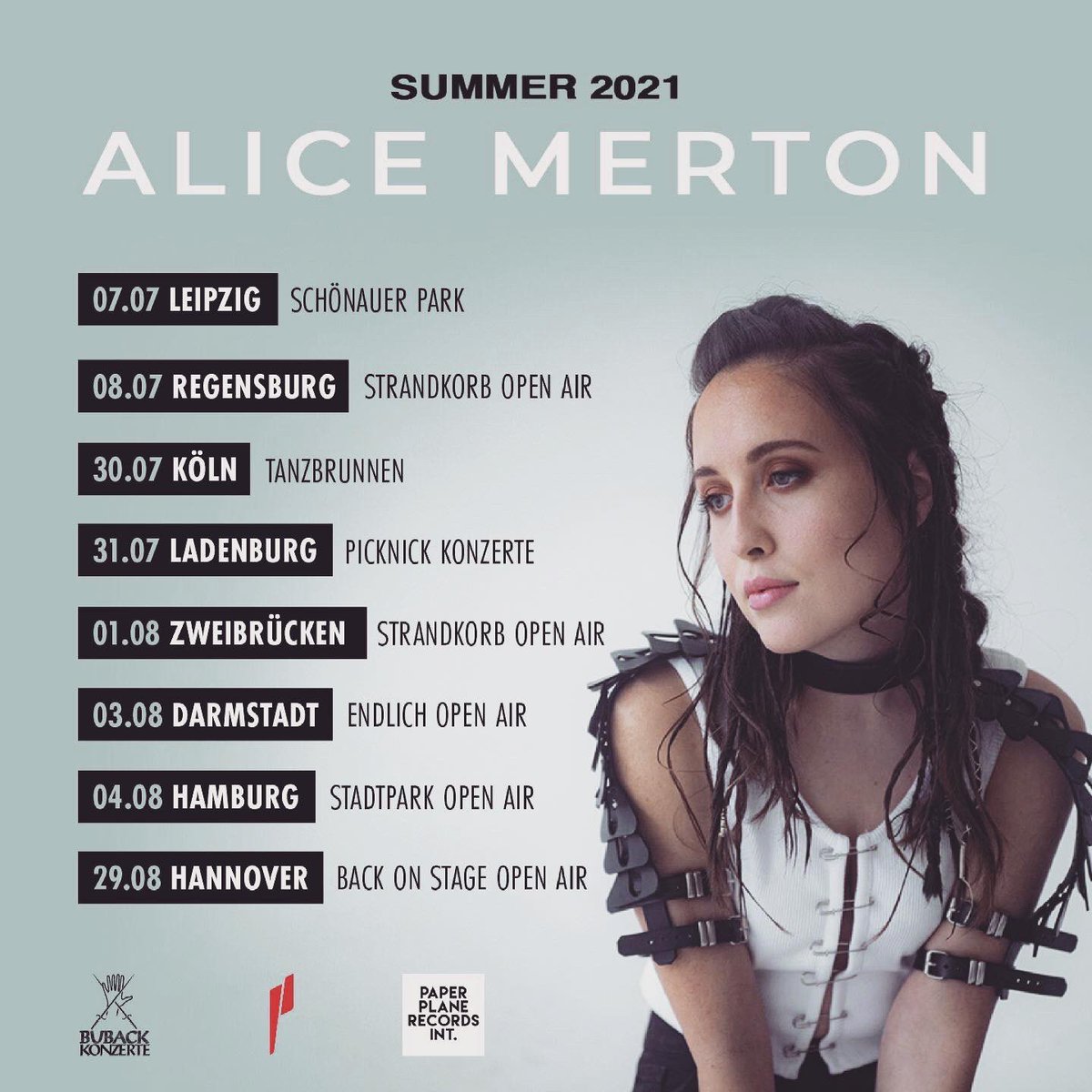 Germany! We’ve added more dates! So excited to get back out and play live 🤩 Book your tickets now! buback.de/artist/alice-m…