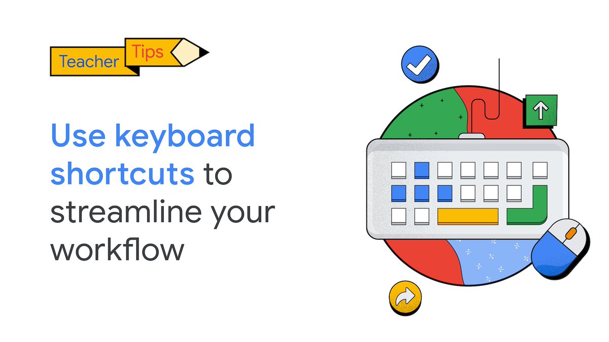 GoogleForEdu's tweet image. Across #GoogleWorkspaceEdu and #Chromebooks, there's an array of keyboard shortcuts that can help you streamline your workflow. What are your favorite shortcuts? Tell us below ⬇️