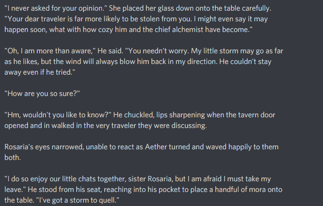 FlowerofFira's tweet photo. I really don't know what to tag this but I wrote this thinking of Rosaria and Kaeya's friendship so...
#Kaether #Rosebarb https://t.co/g8XuvHxsgf