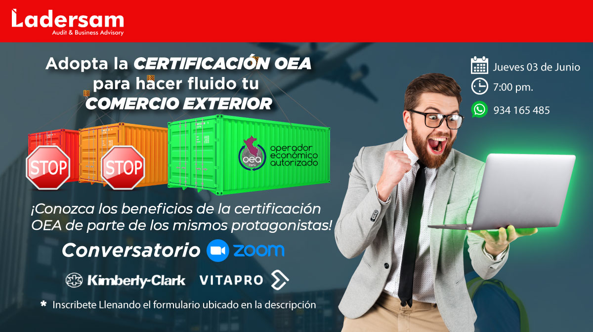 LadersamPeru's tweet photo. INSCRIBETE A NUESTRO CONVERSATORIO OEA
Donde conoceras los beneficios de obtener la certificación OEA(Operador Económico Autorizado) de parte de los mismos protagonistas.

¿Qué esperas para tener fluidez en tu comercio exterior?
#comercioexterior #OperadorLogistico #exportacion https://t.co/ajr8CLe2Vt