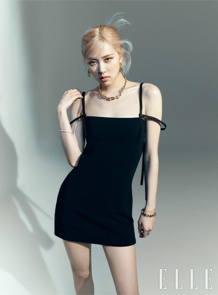 blackpink ros black dress BALMAIN x H&amp;M - Pre-owned viscose dress decorated with pearls (T34)