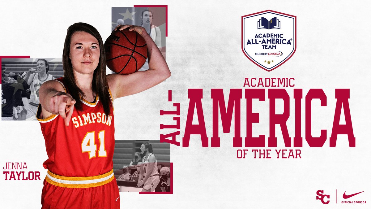 Jenna Taylor is the @CoSIDAAcadAA Academic All-America of the Year!

She is the first in <a href="/SCStorm_WBB/">Simpson Women’s Basketball</a> history and just the second in <a href="/SimpsonCollege/">Simpson College</a> history to earn the honor!

📰 bit.ly/3bUPCFM 

#ONESimpson | #rollriversWBB