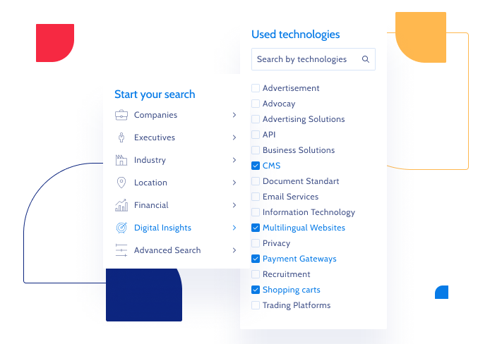 Find companies by what type of technology they use, such @AdobeMarketo , <a href="/stripe/">Stripe</a> , <a href="/PayPal/">PayPal</a> , 
<a href="/salesforce/">Salesforce</a> , <a href="/HubSpot/">HubSpot</a>  and filter them by location, industry, size with pinpoint accuracy.

Request a free trial - lnkd.in/ebaX-kp