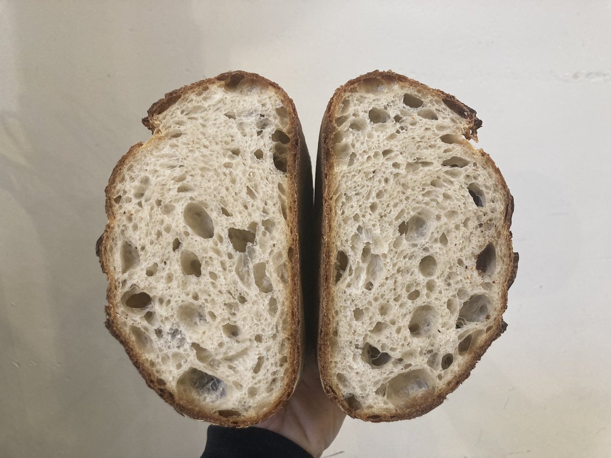 Introducing the Bread Rorschach. A tool for analyzing a baker’s state of mind through their observations of a loaf of bread. 

What do you see? An irregular crumb? Shaping holes? The face of your father? 

#rorschach #bread