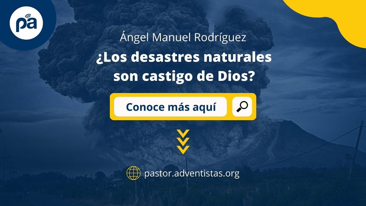 🗣️ Nueva Publicación- Portal del Pastor Adventista 💻
🌦️ ¿Los desastres naturales son castigo de Dios? 🌋
▶️ *Conoce más aquí* 👇
📳  pastor.adventistas.org/es/los-desastr…