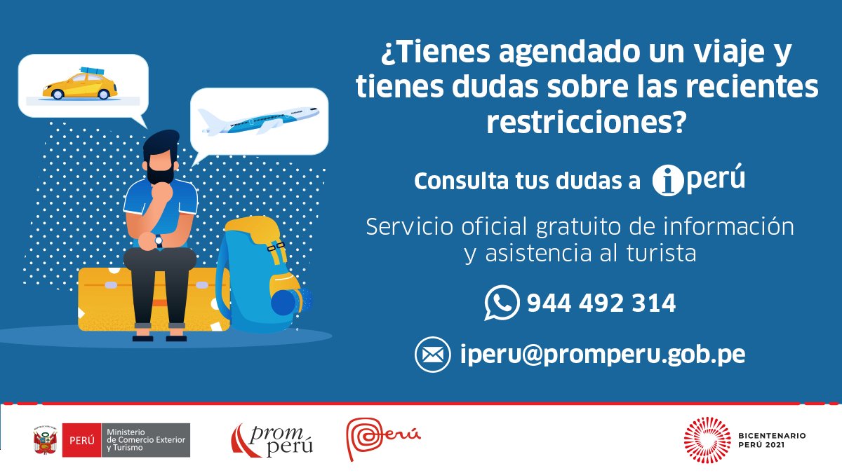 Promperu's tweet image. Nuestro servicio oficial gratuito de Información y Asistencia al Turista, te brindará toda la orientación y asesoramiento que necesitas. ☝🏻 

#PROMPERÚ #IPERU