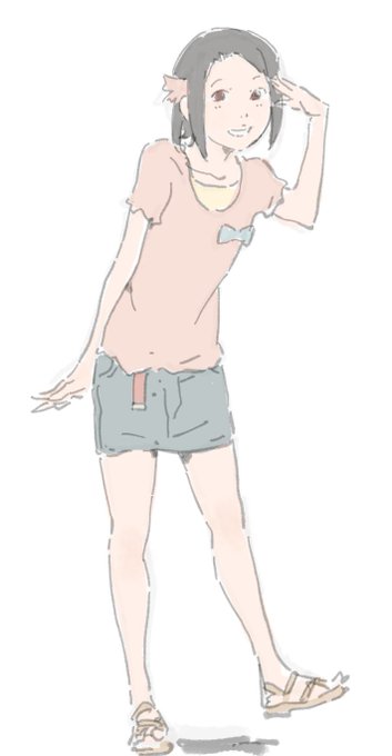 rkgk
TLにこの子のイラスト流れてきて…
何かと癖に刺さるキャラだった 