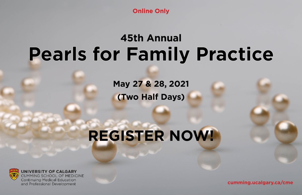 CME_UofC's tweet photo. Last chance to register for tomorrow's 45th Annual Pearls for Family Practice!  #uofccme @UCalgaryMed Register now! https://t.co/lZ4HkFQ9C9 https://t.co/IQ28RMViHM