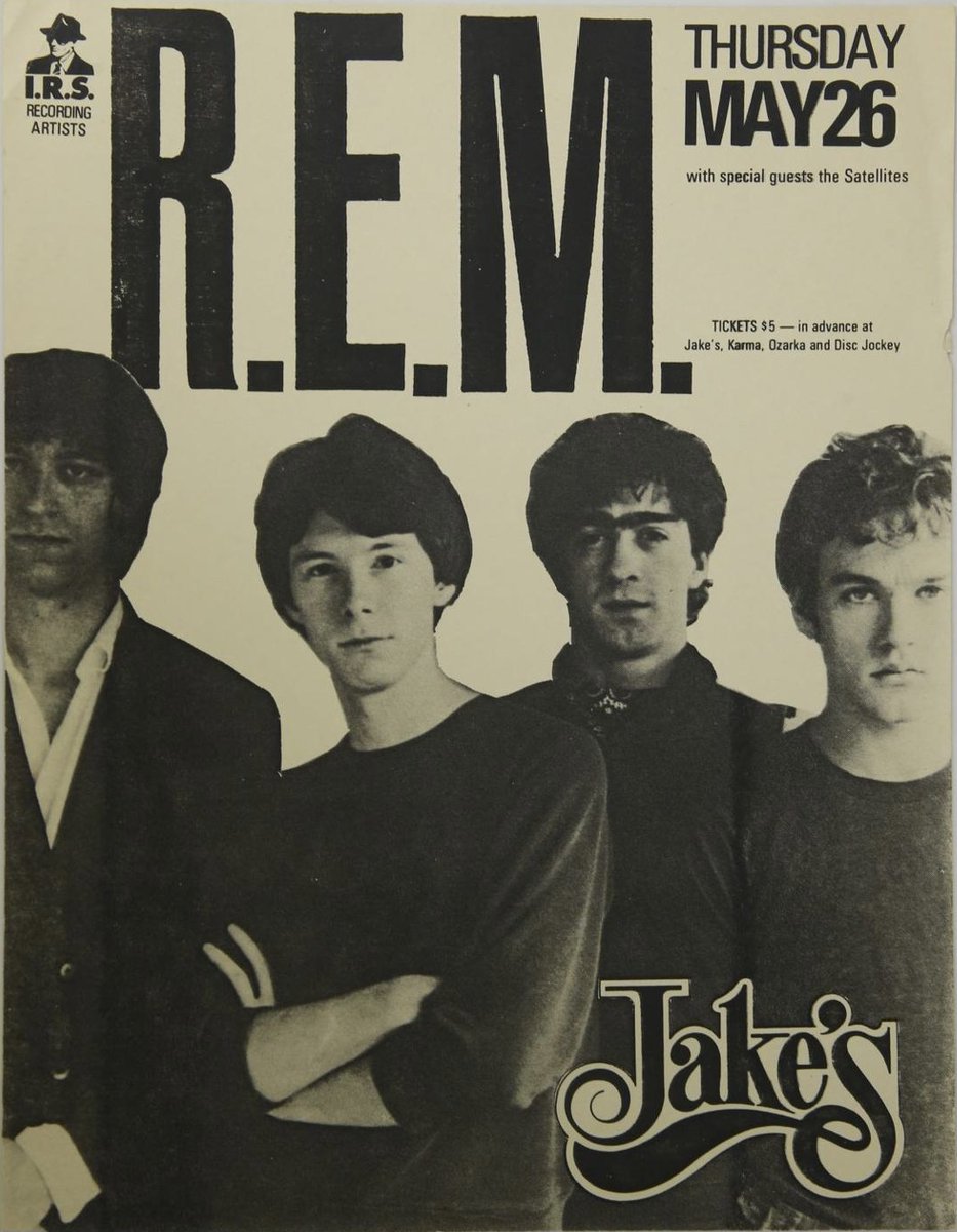 remhq's tweet image. Murmur Days: May 26, 1983. Jake’s in Bloomington, Indiana.
#REM40