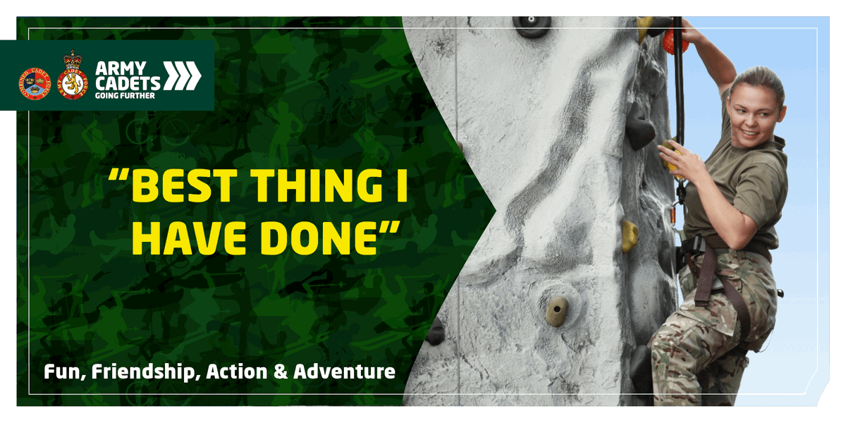 If you want to aim higher, feel more confident and get a head start on your future join the Army Cadets. Find out more here: armycadets.com
