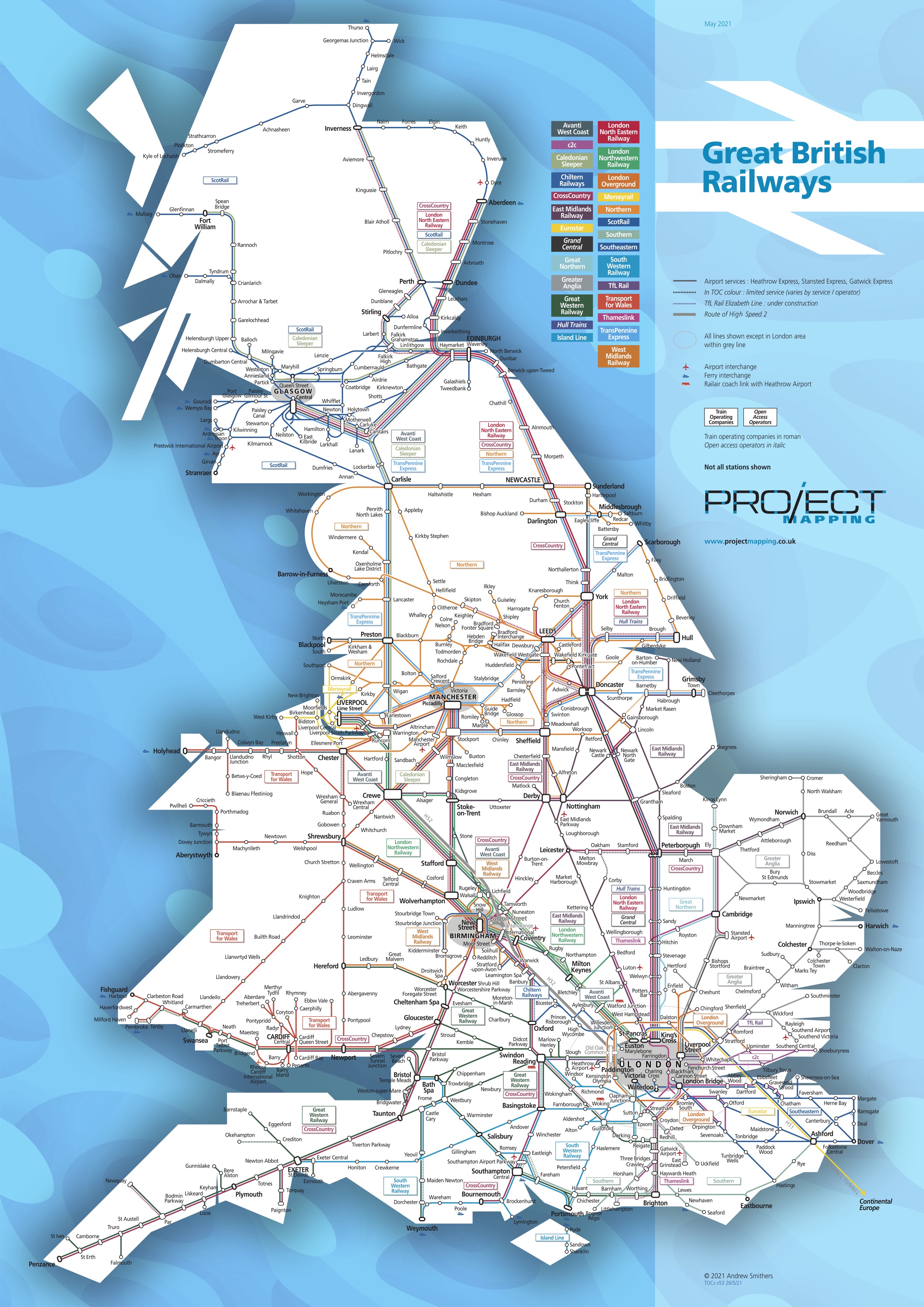 Uk Train Lines Map Andrew Smithers On Twitter: "Latest Toc Map For May Timetable Change. First  Mod Since December 2019 - And Its Only The Barton-On-Humber Branch Service  Transferring From Northern To East Midlands Railway. Pdf