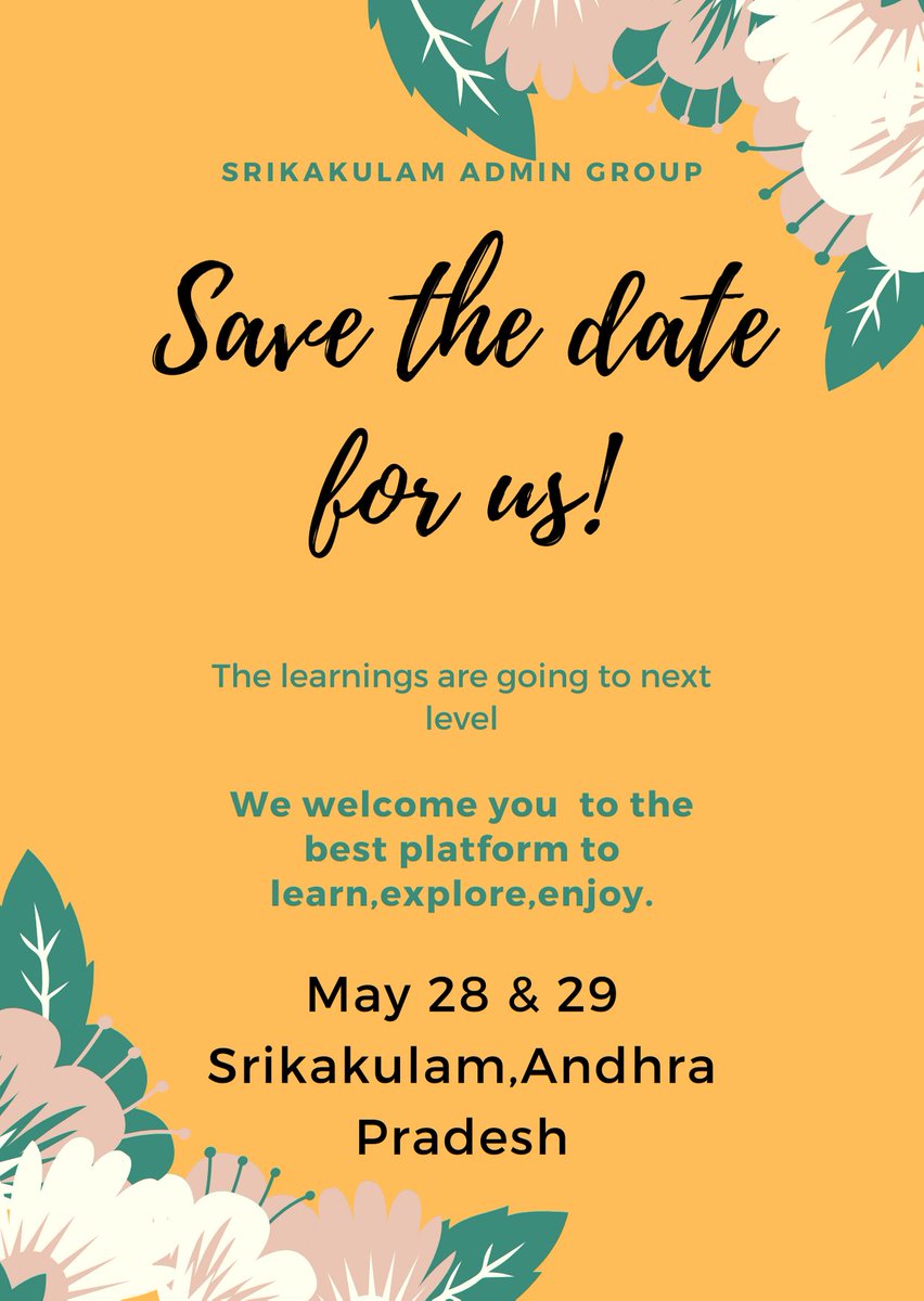 Very happy that Salesforce
SRIKAKULAM ADMIN GROUP is celebrating its anniversary 🥳🥳🥳
We are very excited 🤩🤩
Want to join us.....Then do RSVP:
trailblazercommunitygroups.com/events/details…

<a href="/Sai_CGLsklm/">Sai Krishna Sastry Kumara</a>
<a href="/SKLM_AUG/">Salesforce Community Group, Srikakulam</a>
#trailblazercommunity
#SKLMCNA
#bam