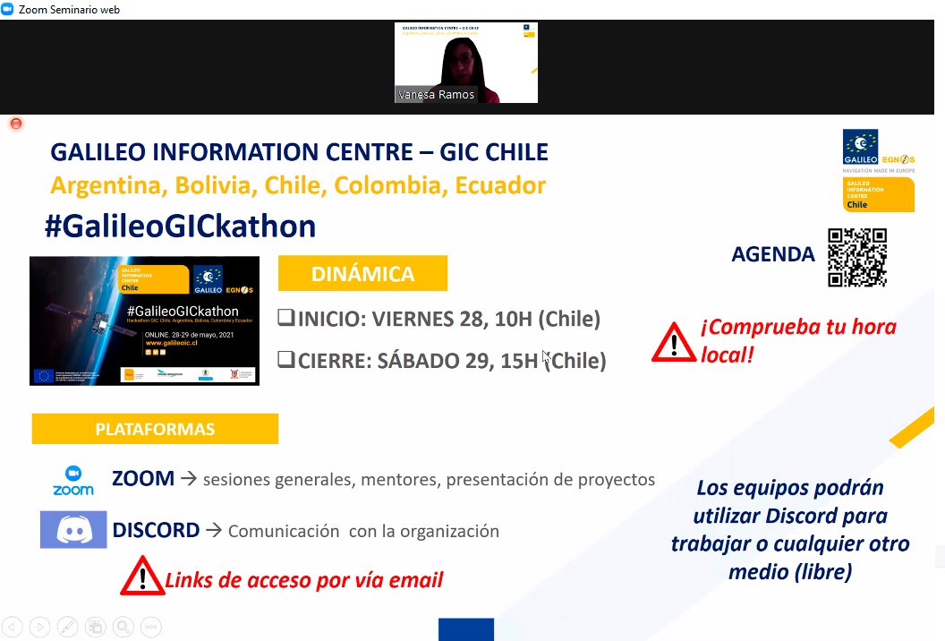 GalileoIC_Chile's tweet photo. Vanesa Ramos, coordinadora de @GalileoIC_Chile recuerda los detalles de #GalileoGICkathon  ➡️https://t.co/5114I7RI8W
@EU4Space @defis_eu @GalileoGNSS @UEenChile @UEenEcuador @UEenBolivia @UEenARG @UEenColombia @KIM_global @MadridAeroSpace @aeroespacialUPM @usach @KIM__Chile #GNSS https://t.co/Jqg8IOL8DQ