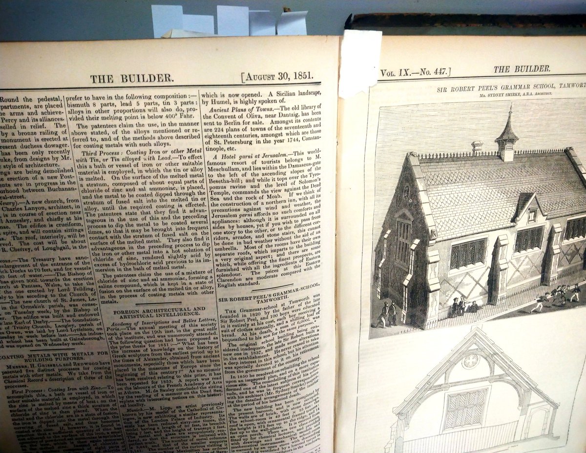 Art Historian Kitty D. is treated to guest lecturer Caroline Mallett discussing researching sources. An 1850 edition of 'Building' magazine was compared to a contemporary edition.