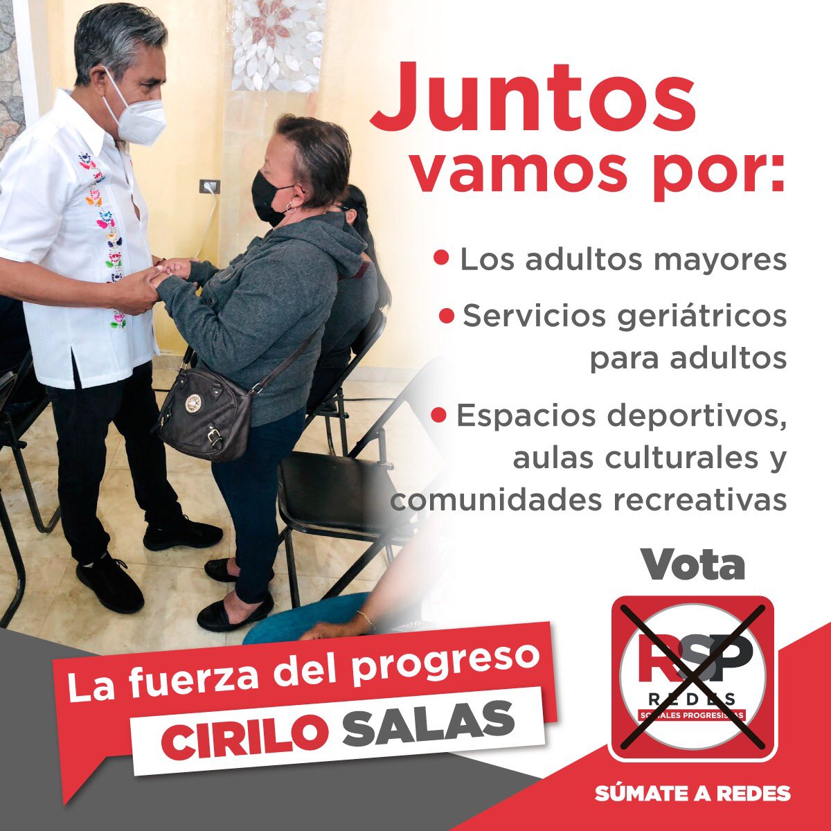 Cirilo_Salas51's tweet photo. Juntos por nuestros adultos mayores.

🗳️Tu voto es tu voz. 
#VotaRSP #JuntosAdelante 
#SanarAMéxico https://t.co/kgnVFE4Vnx