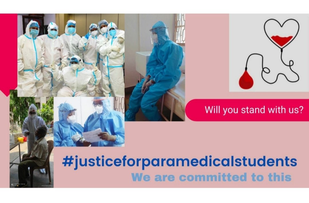 LuckyChangmai's tweet photo. #justiceforparamedicalstudents The repercussions from Covid-19 crisis are being huge this far. Those lab technicians work behind the scenes but also contribute to the fight against Covid-19 by detecting the virus in patients samples.Hence, they were ought to be recognised. 
@ndtv https://t.co/N4pZKpMsnO