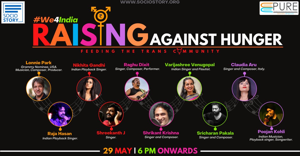 Socio Story (@sociostory) on Twitter photo Join Socio Story in one-of-its-kind virtual concert to raise funds for the Transgender community. 
Donate here to support us- milaap.org/fundraisers/su…
Register for the concert here- forms.gle/zgLJ8DcoDbfndH…
Every penny counts and so does every morsel of food. Join Socio Story in one-of-its-kind virtual concert to raise funds for the Transgender community. 
Donate here to support us- milaap.org/fundraisers/su…
Register for the concert here- forms.gle/zgLJ8DcoDbfndH…
Every penny counts and so does every morsel of food.