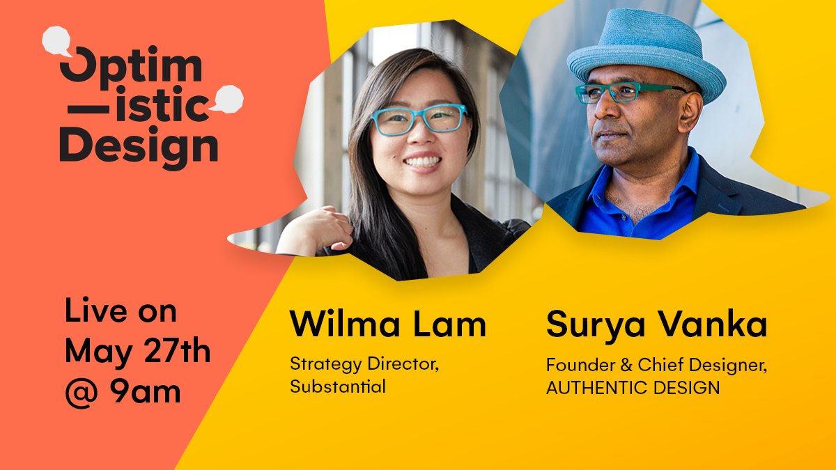 Optimistic Design host <a href="/lamwwilma/">Wilma Lam (she/her)</a> sat down earlier this month with <a href="/suryavanka/">Surya Vanka</a>. The founder of Authentic Design &amp; creator of Design Swarms, Surya has a legendary career spanning over 20+ years as both a practitioner &amp; an academic. 

#OptimisticDesign #Product #Design #Innovation