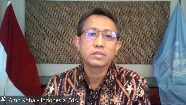 CivCenter's tweet photo. 🇮🇩 Ambassador Mohammad Kurniadi Koba @indonesiaunny: A responsible @UNPeacekeeping drawdown must be guided by a careful assessment of the security situation on the ground and must ensure protection of civilians. #POCWeek2021 #Partnering4Protection https://t.co/q5eWeXWed8