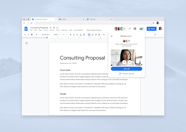 witmanedu's tweet photo. 💡 Google Meet Update 💡

You can now present content from @GoogleDocs, Sheets, or Slides directly to an active Google Meet call. Once you’re presenting, you can see your audience and your content at the same time back in the Meet tab 🙌🏼

#GoogleEDU https://t.co/Ki7hYfNn3J