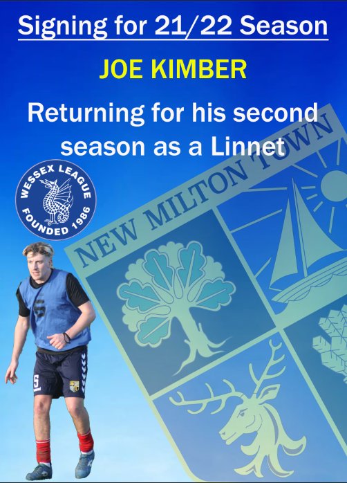 Thrilled with this! 👇🏼 Our VC and top, top defender <a href="/jk_kimber/">Joe Kimber</a> will be rallying the troops from the back for next season 👊🏻 Another player who has received interest from other Clubs but has committed to the Linnets. Want to sponsor Joe? Message us for info. 🔵🔴 #UpTheLinnets