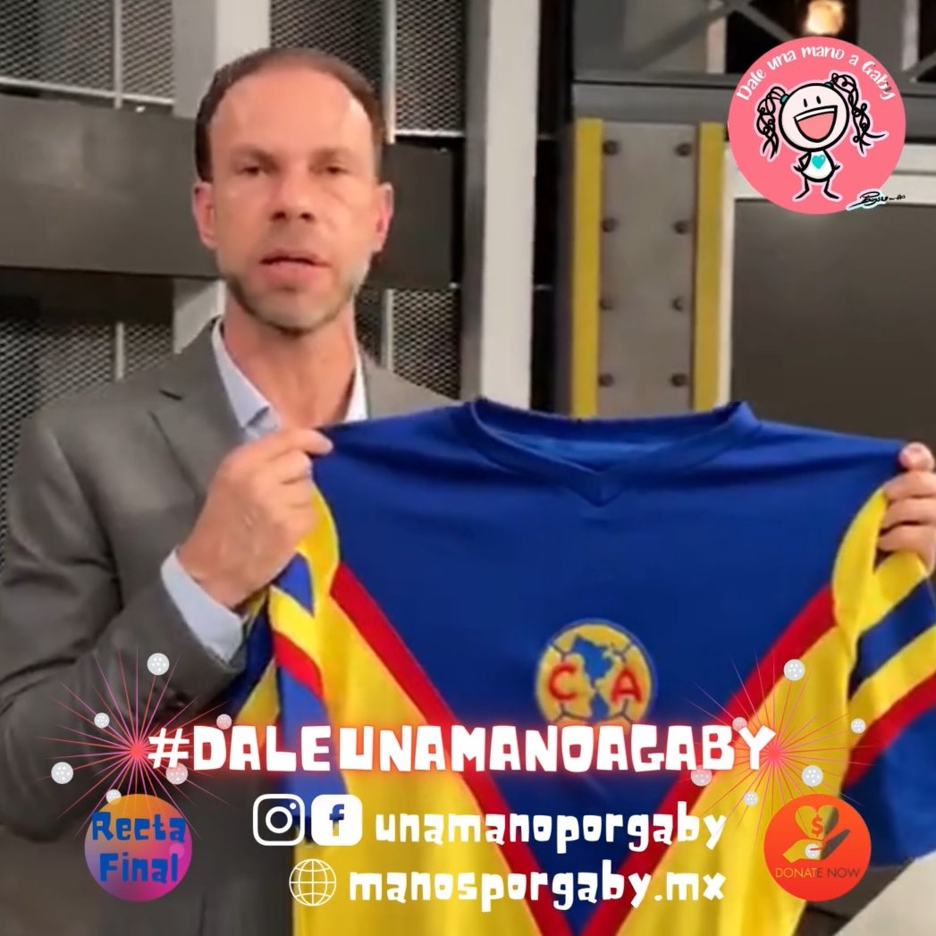 Seguimos ofreciendo en venta la 👕 que amablemente nos firmo el gran #zague <a href="/LRZague/">Zague</a> 🙏Estamos pidiendo $7500 pesos. Continuamos sumando donativos para #Gaby RT Gracias! #daleunamanoaGaby 🌐  manosporgaby.mx <a href="/GarciaPosti/">Luis García P</a> <a href="/martinolimx/">Christian Martinoli 🐳</a> <a href="/AmericaFemenil/">Club América Femenil</a> <a href="/ClubAmerica/">Club América</a> 🙏