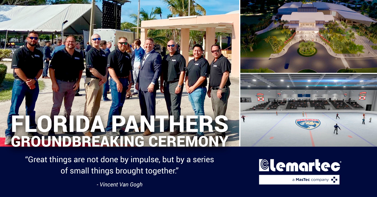 We want to give a shout-out to our team building the new Florida Panthers Indoor Practice Facility at the War Memorial Auditorium in Ft. Lauderdale. The groundbreaking ceremony held yesterday was a success. #FloridaPanthers #FTLWarMemorial #TeamLemartec #FortLauderdale https://t.co/dTkcrXoKyA