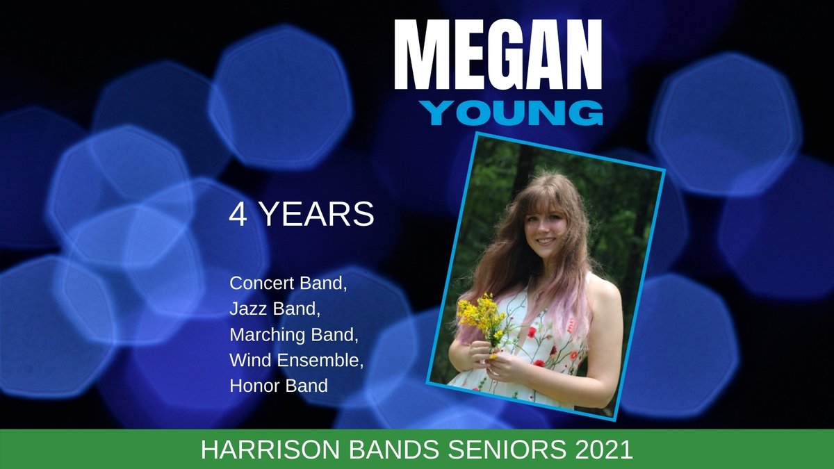 Thank you, Megan Young  and your extended family for four years as part of our Harrison Bands program and family. Best wishes for great success in the future. #AlwaysAHoya #HoyaStrong #MarchOn #HarrisonBands #HarrisonBandsAlumni