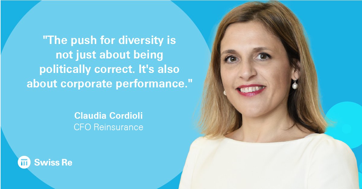 It's not just the right thing to do: there are multiple incentives to employee diversification. Read the latest blog post by Claudia Cordioli, our Chief Financial Officer, Reinsurance: swissre.com/risk-knowledge… #diversity #inclusion