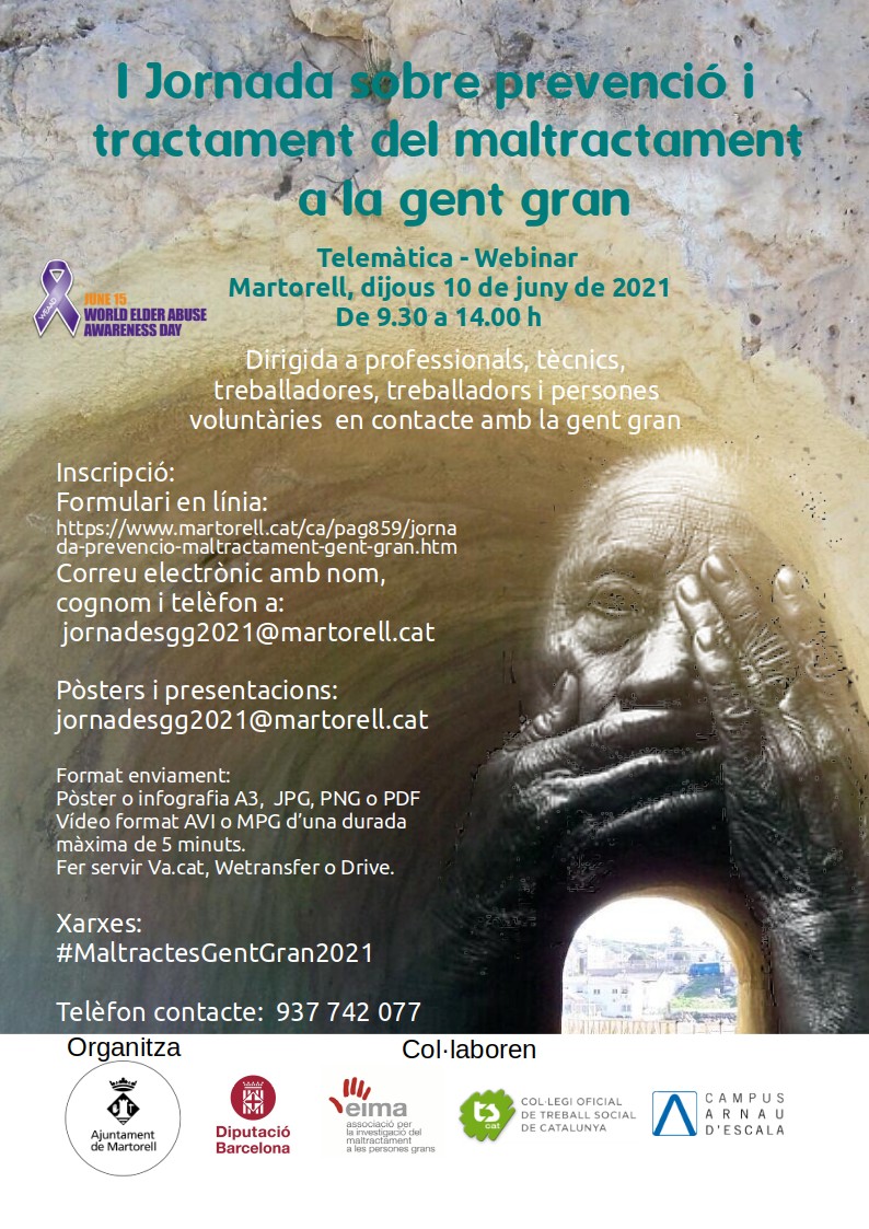 FCampusArnau's tweet photo. Ja us podeu inscriure a la Jornada sobre prevenció i tractament del maltractament a la gent gran ! Fins el 31/05 encara es poden presentar pòsters, infografies o vídeos 👉https://t.co/d6r9prpGJu

🗓️10 de juny al matí 
📍Online

Hi participarem presentant el projecte Som com Tu. https://t.co/Jfk2GBbbWh