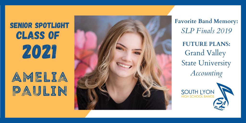 It's time for <a href="/SouthLyonHS/">South Lyon HS</a> Band Senior Spotlights! Today we celebrate Amelia Paulin! #eyeswithpride