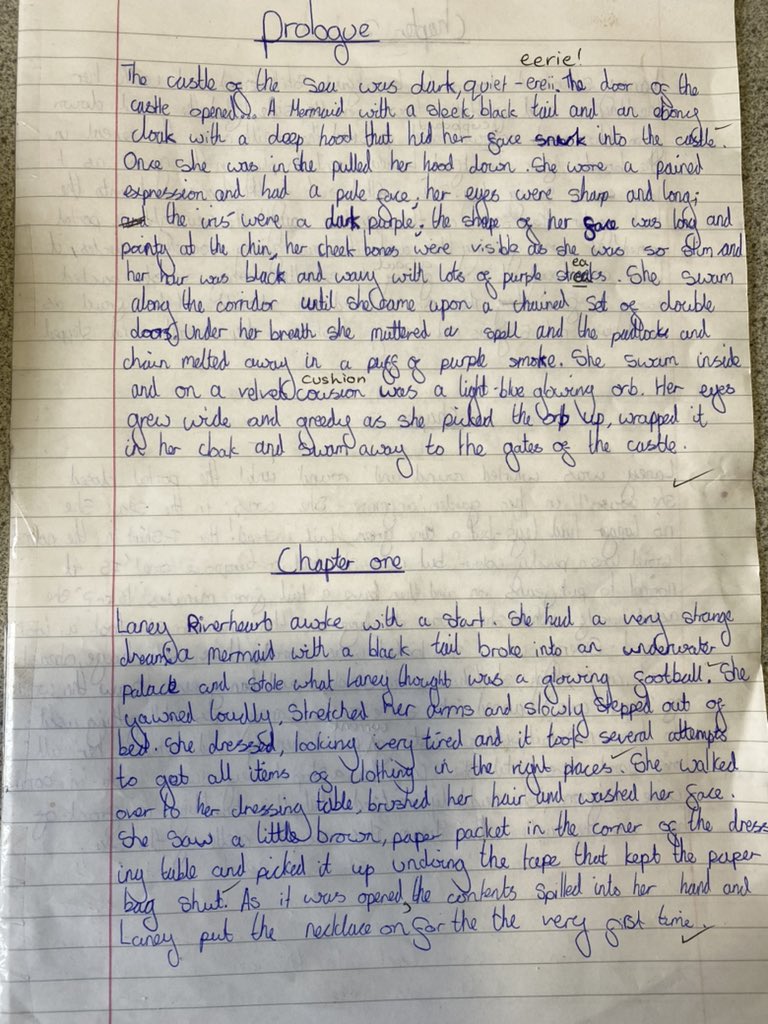 IvegillCE's tweet photo. Inspired by Tuesday’s session with #AbiElphinstone @hayfestival 5/6 have written their own adventure story ..... here’s a taster: one in draft & one typed up for the class book https://t.co/JPaXo3oIFA