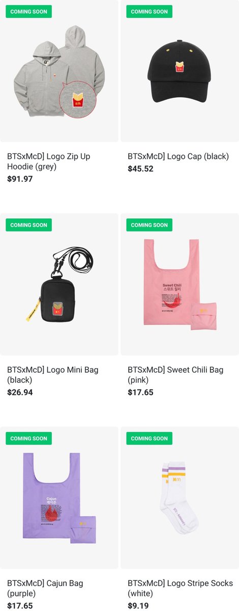 BTSNewsBrasil's tweet photo. 📸 Revelado os merchs que serão vendidos no Weverse Shop em colaboração com a McDonald's!!

*Ainda não há informações sobre como é quais produtos serão vendidos aqui no Brasil 
@BTS_twt #BTSMeal https://t.co/wmANTDxBDv
