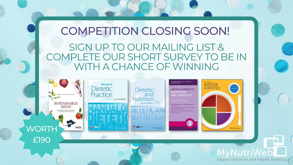 MyNutriWeb's tweet photo. โญ COMPETITION CLOSING TOMORROW! To be in with a chance of winning this bumper book bundle worth ยฃ190, make sure you're signed up to our mailing list & complete our short survey on #PlanetaryDiets ๐
โก๏ธ Sign up to receive our emails here: https://t.co/aKzFGqJ70r https://t.co/AuYWiuCMo2