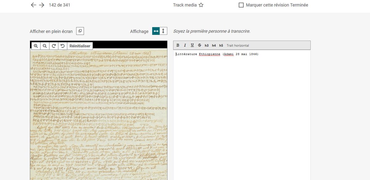 TranscrireAdA's tweet photo. 🖊️28 mai 1846 #CeJourLa à Adami, Antoine d'Abbadie rédigeait une page de son 📔#carnet sur la littérature éthiopienne avec notamment une référence au célèbre #Ludolf. À transcrire ! https://t.co/GzlTo8kc1K https://t.co/mnTpEGpDYt