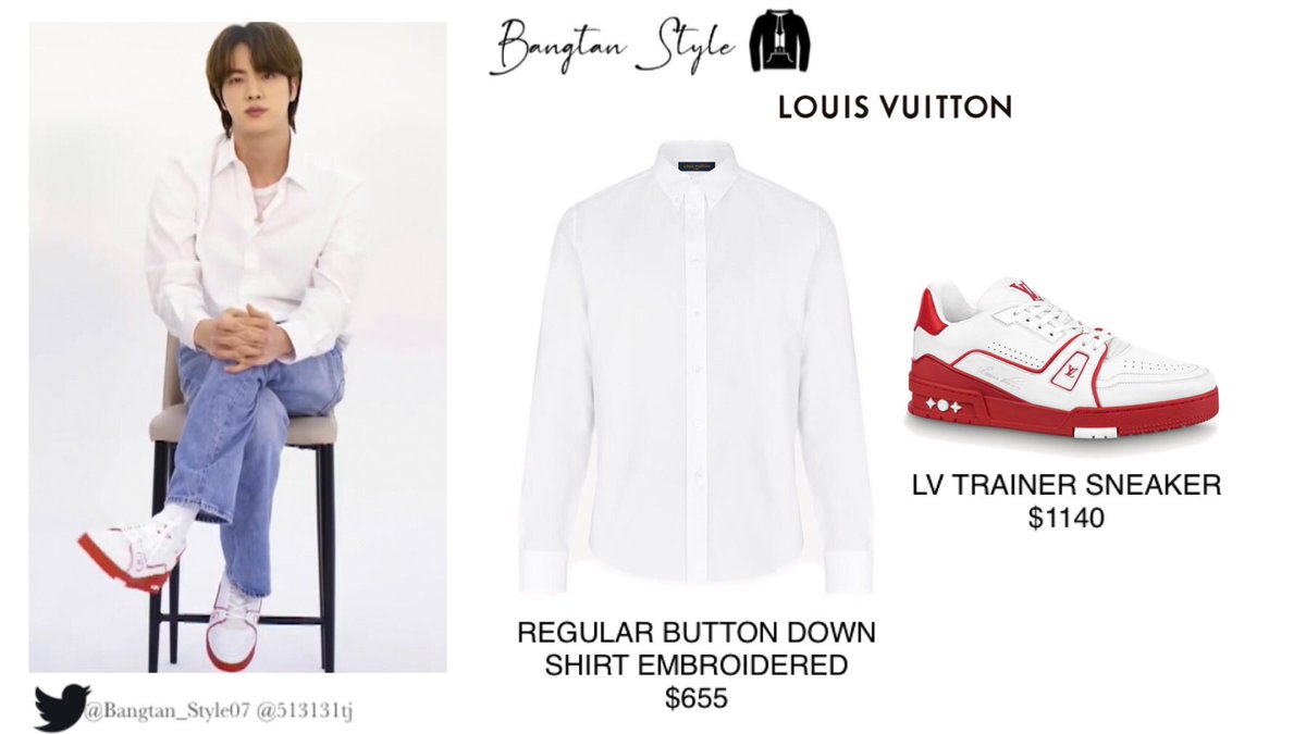 Bangtan Style⁷ (slow) on X: Weverse Post 211024 Seokjin wears LOUIS VUITTON  Inside Out T-shirt ($645). #JIN #BTS @BTS_twt  / X