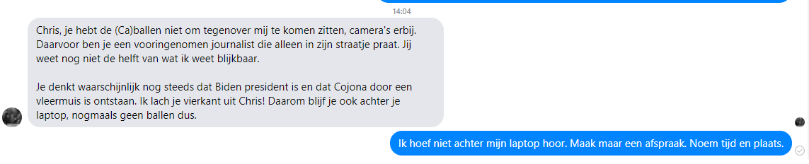 Nou, dat zal een constructief gesprek worden.